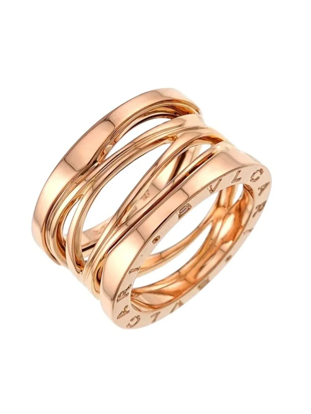 Bvlgari Legend 52 Ring 18k PG Pink Gold